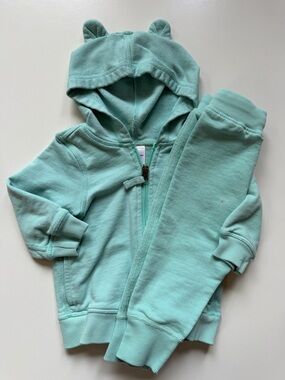 Hanna Andersson Turquoise Hoodie & Jogger Set